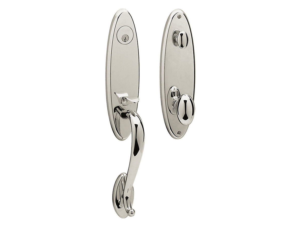 Baldwin Blakely Handleset Polished Nickel with Lifetime Finish 055