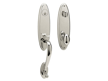 Baldwin Blakely Handleset Polished Nickel with Lifetime Finish 055