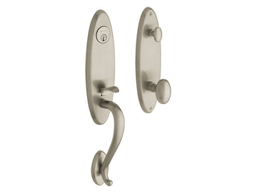Baldwin Blakely Handleset Satin Nickel with Lifetime Finish 056