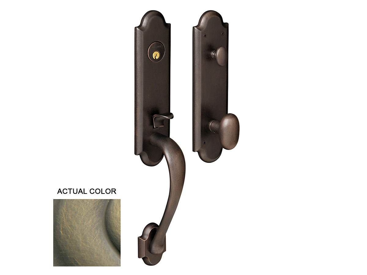Baldwin Boulder 3/4 Handleset Satin Brass and Black 050