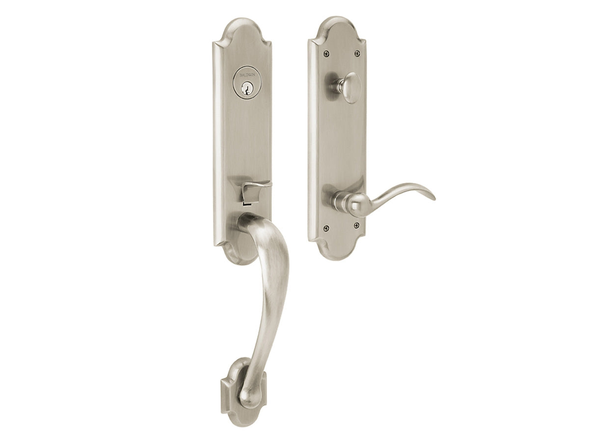 Baldwin Boulder 3/4 Handleset Satin Nickel with Lifetime Finish 056