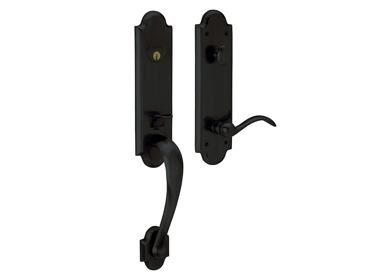 Baldwin Boulder 3/4 Handleset Satin Black 190