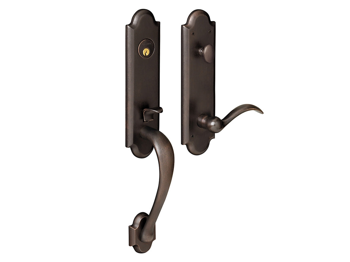 Baldwin Boulder 3/4 Handleset Distressed Oil-Rubbed Bronze 402