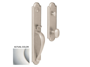 Baldwin Boulder Full Handleset Polished Nickel with Lifetime Finish 055