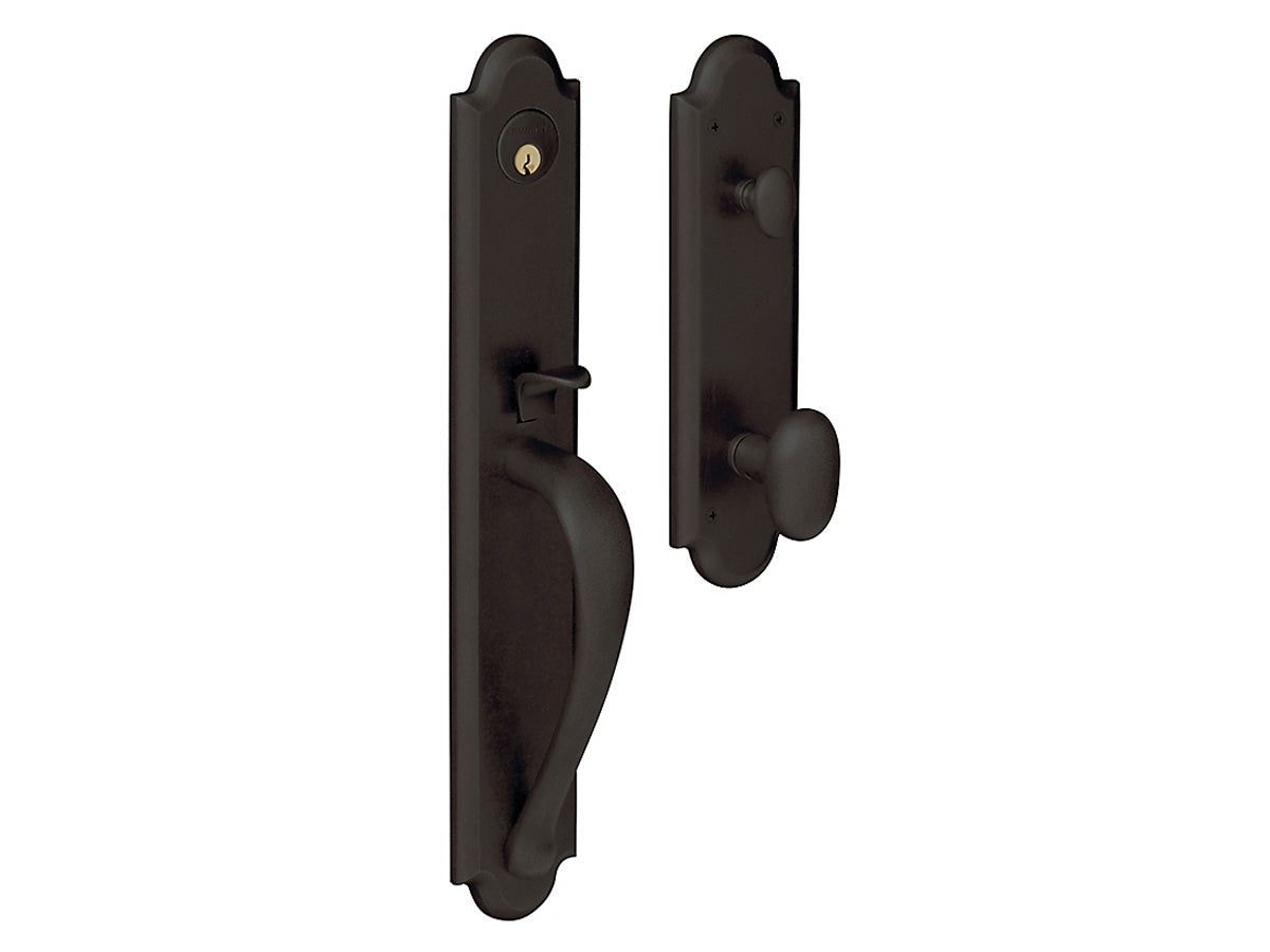 Baldwin Boulder Full Handleset Oil-Rubbed Bronze 102