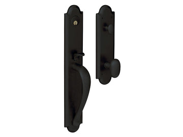 Baldwin Boulder Full Handleset Satin Black 190