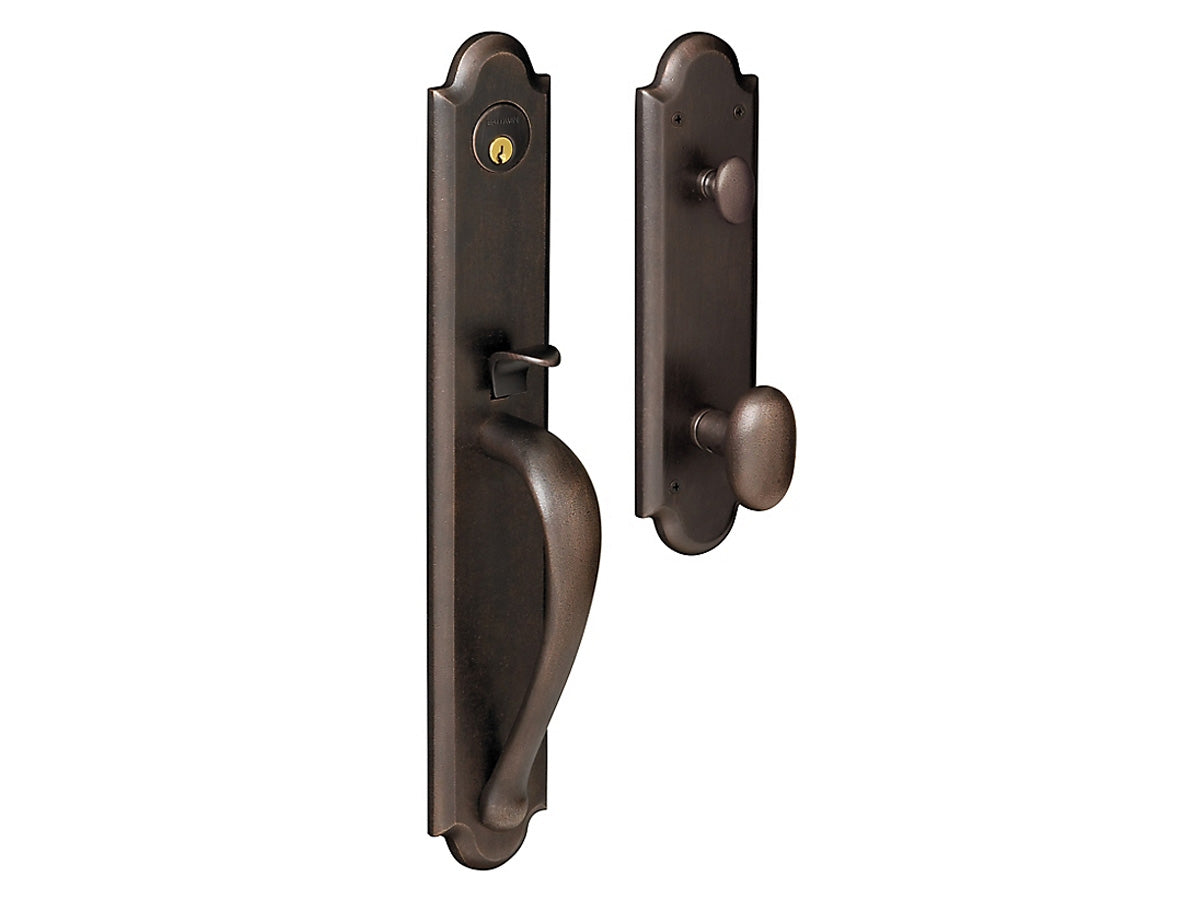 Baldwin Boulder Full Handleset Distressed Oil-Rubbed Bronze 402