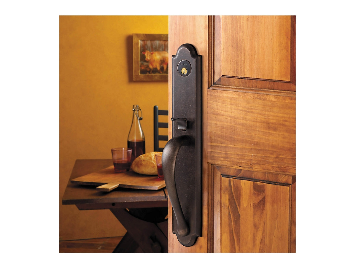 Baldwin Boulder Full Handleset Distressed Oil-Rubbed Bronze 402