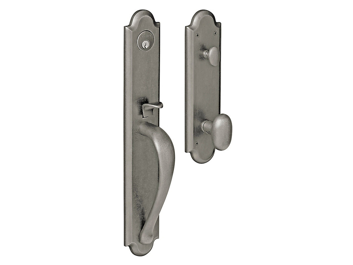 Baldwin Boulder Full Handleset Distressed Antique Nickel 452