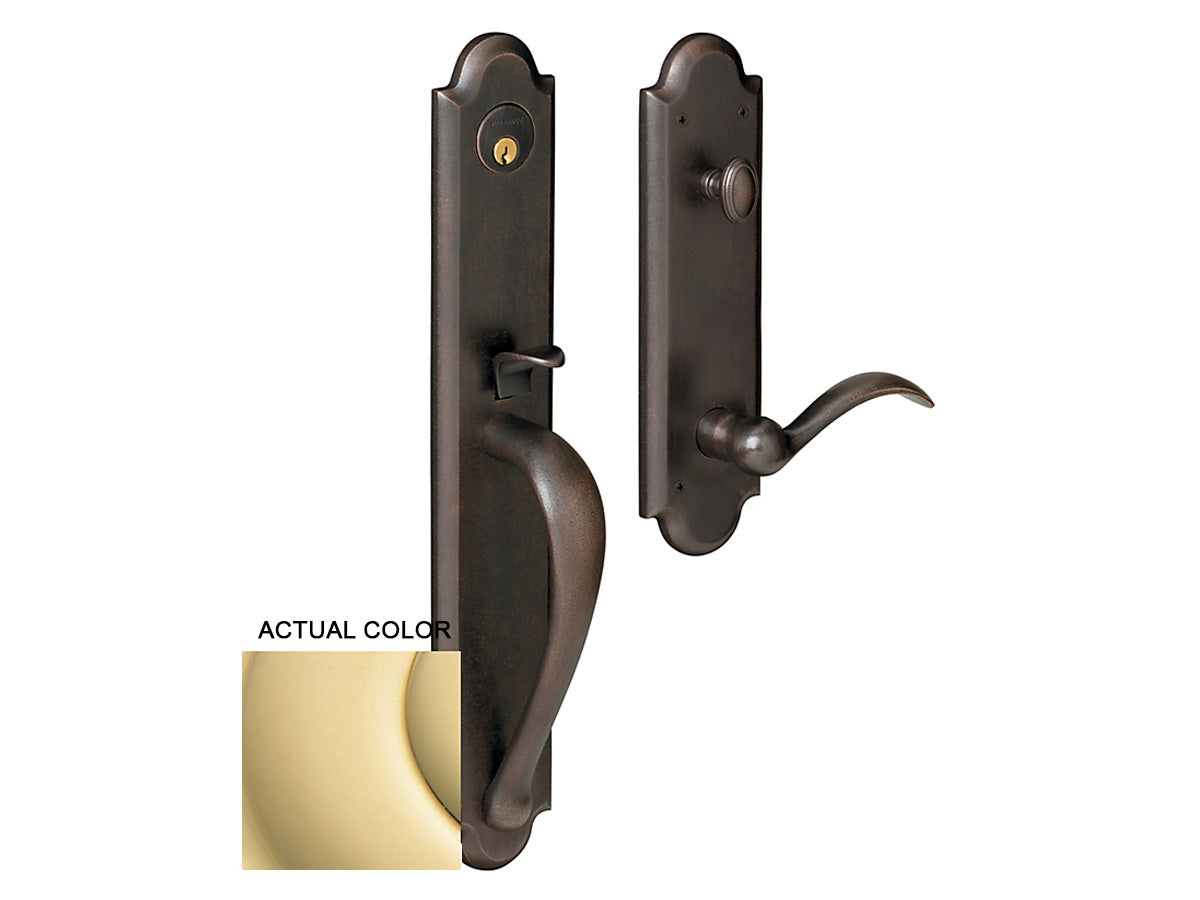 Baldwin Boulder Full Handleset Non-Lacquered Brass 031