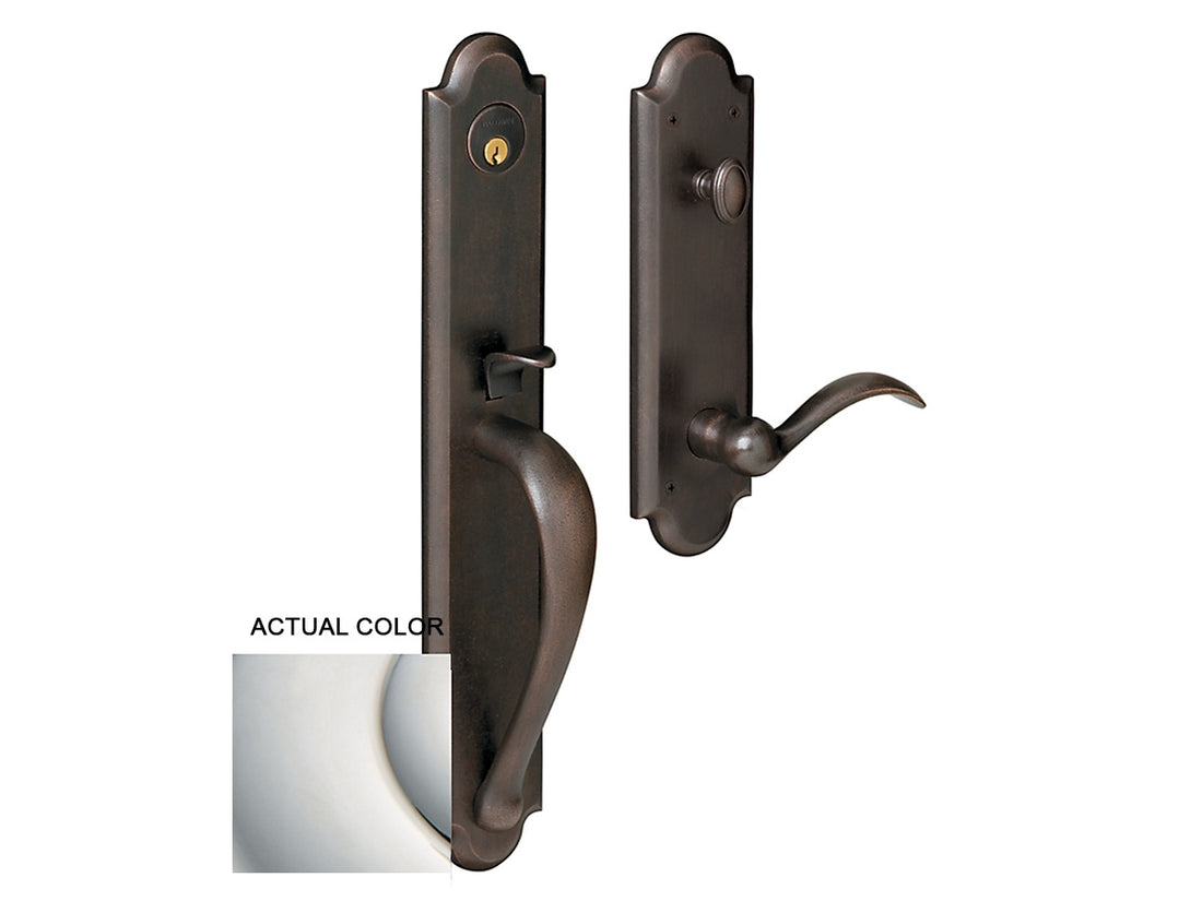 Baldwin Boulder Full Handleset Polished Nickel with Lifetime Finish 055