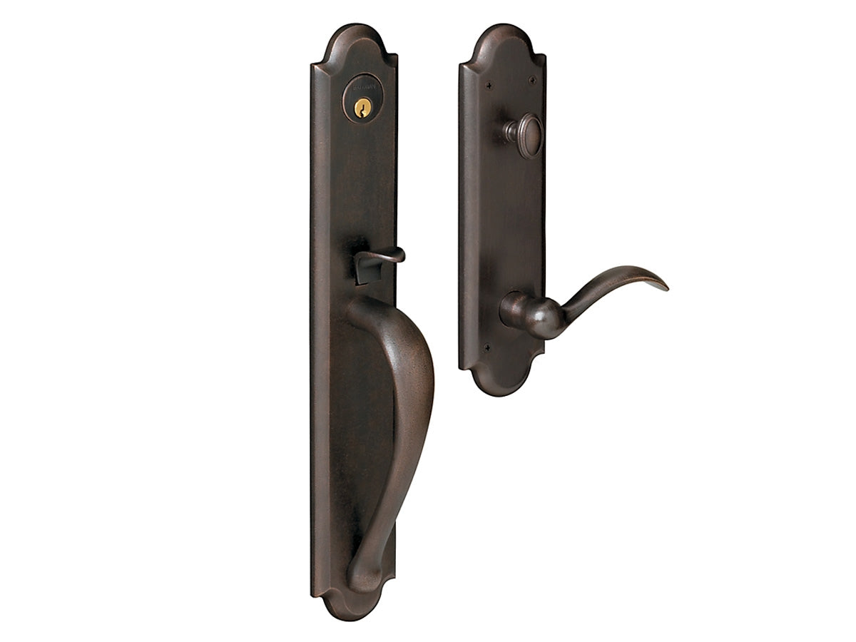 Baldwin Boulder Full Handleset Distressed Oil-Rubbed Bronze 402