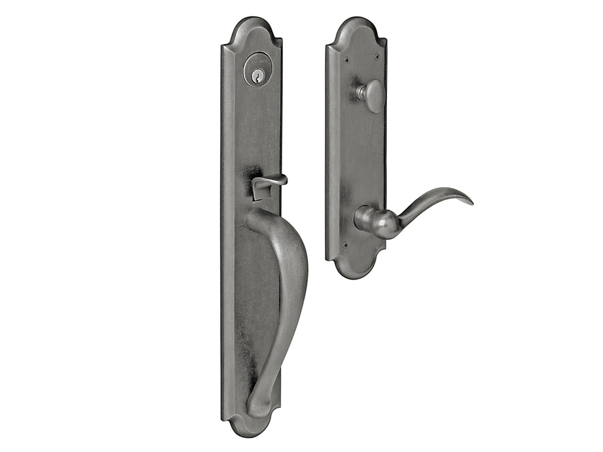 Baldwin Boulder Full Handleset Distressed Antique Nickel 452