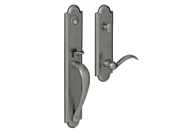 Baldwin Boulder Full Handleset Distressed Antique Nickel 452
