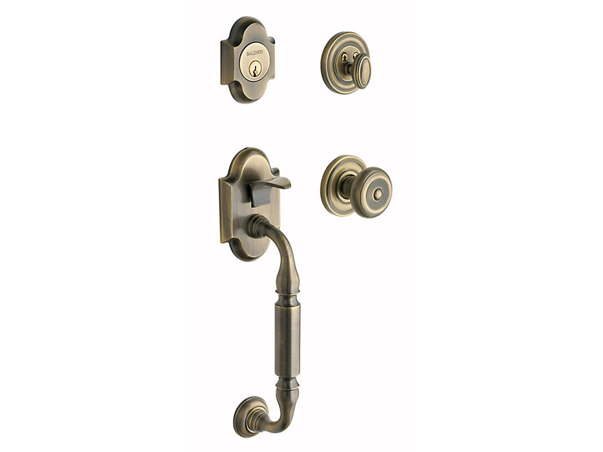 Baldwin Canterbury Sectional Trim Satin Brass and Black 050