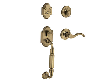 Baldwin Canterbury Sectional Trim Satin Brass and Black 050