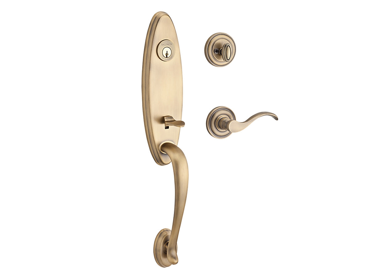 Baldwin Chesapeake Handleset Matte Brass & Black 049