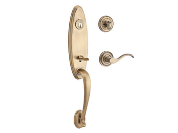 Baldwin Chesapeake Handleset Matte Brass & Black 049