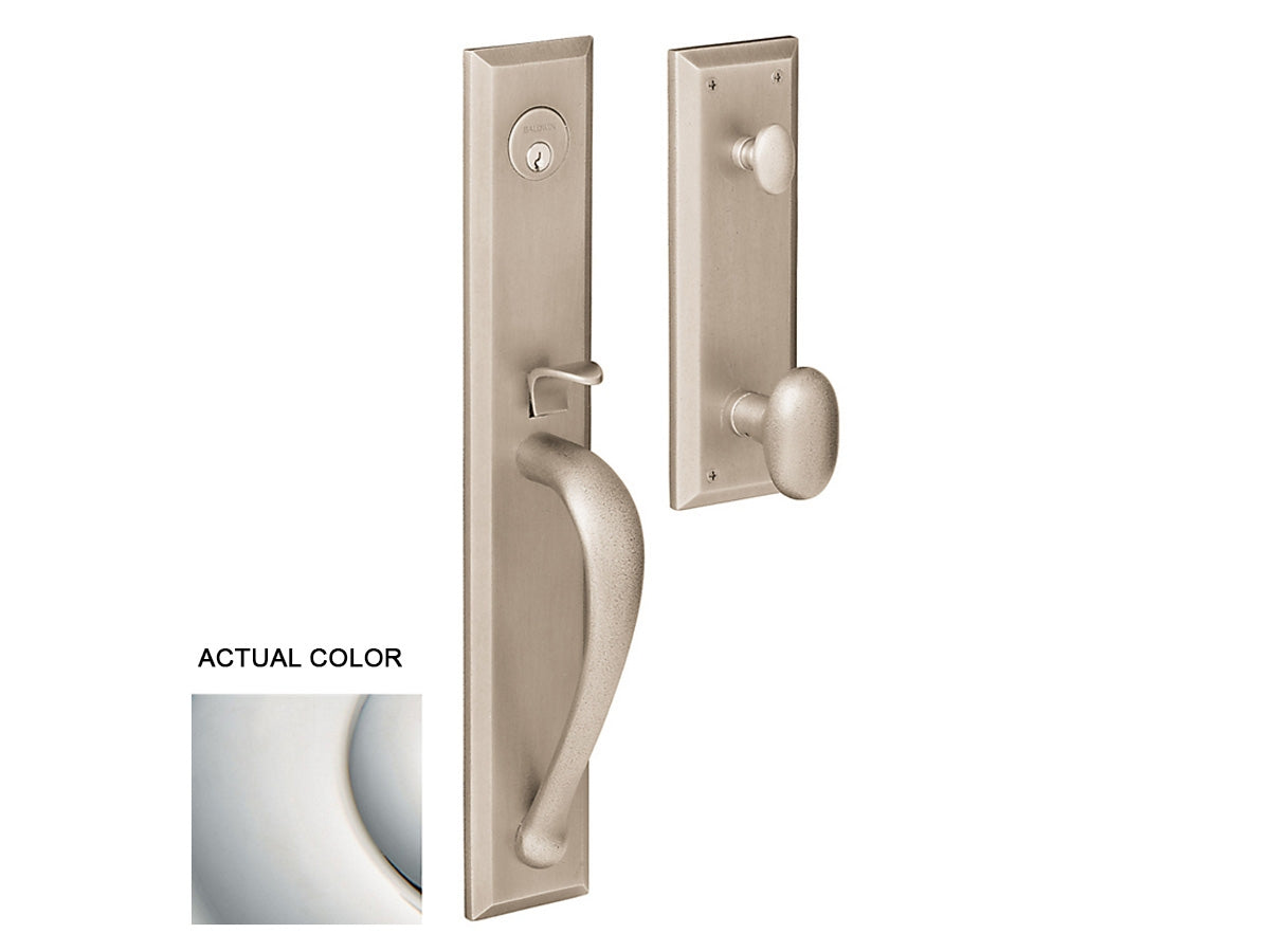Baldwin Cody Full Handleset Polished Nickel with Lifetime Finish 055
