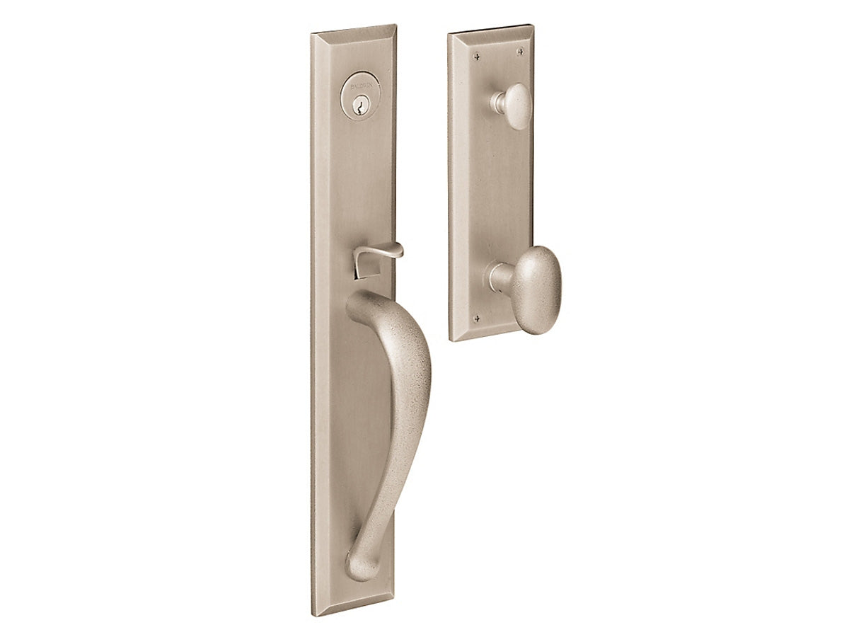 Baldwin Cody Full Handleset Satin Nickel with Lifetime Finish 056