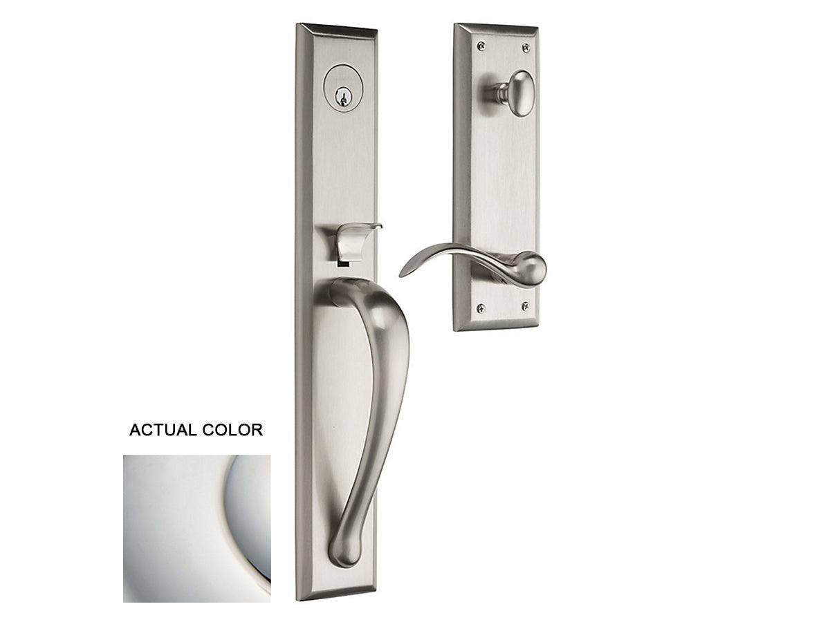 Baldwin Cody Full Handleset Polished Nickel with Lifetime Finish 055