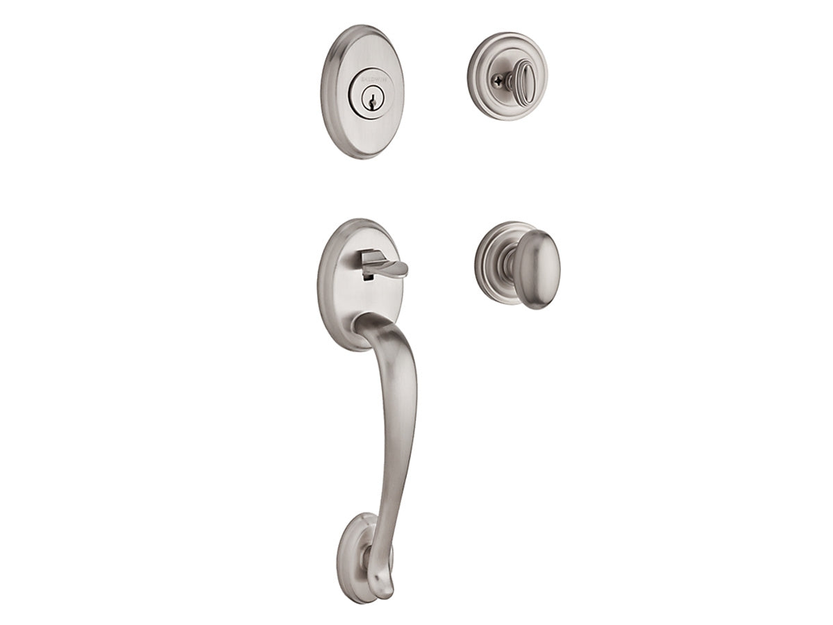 Baldwin Columbus Handleset Satin Nickel 150