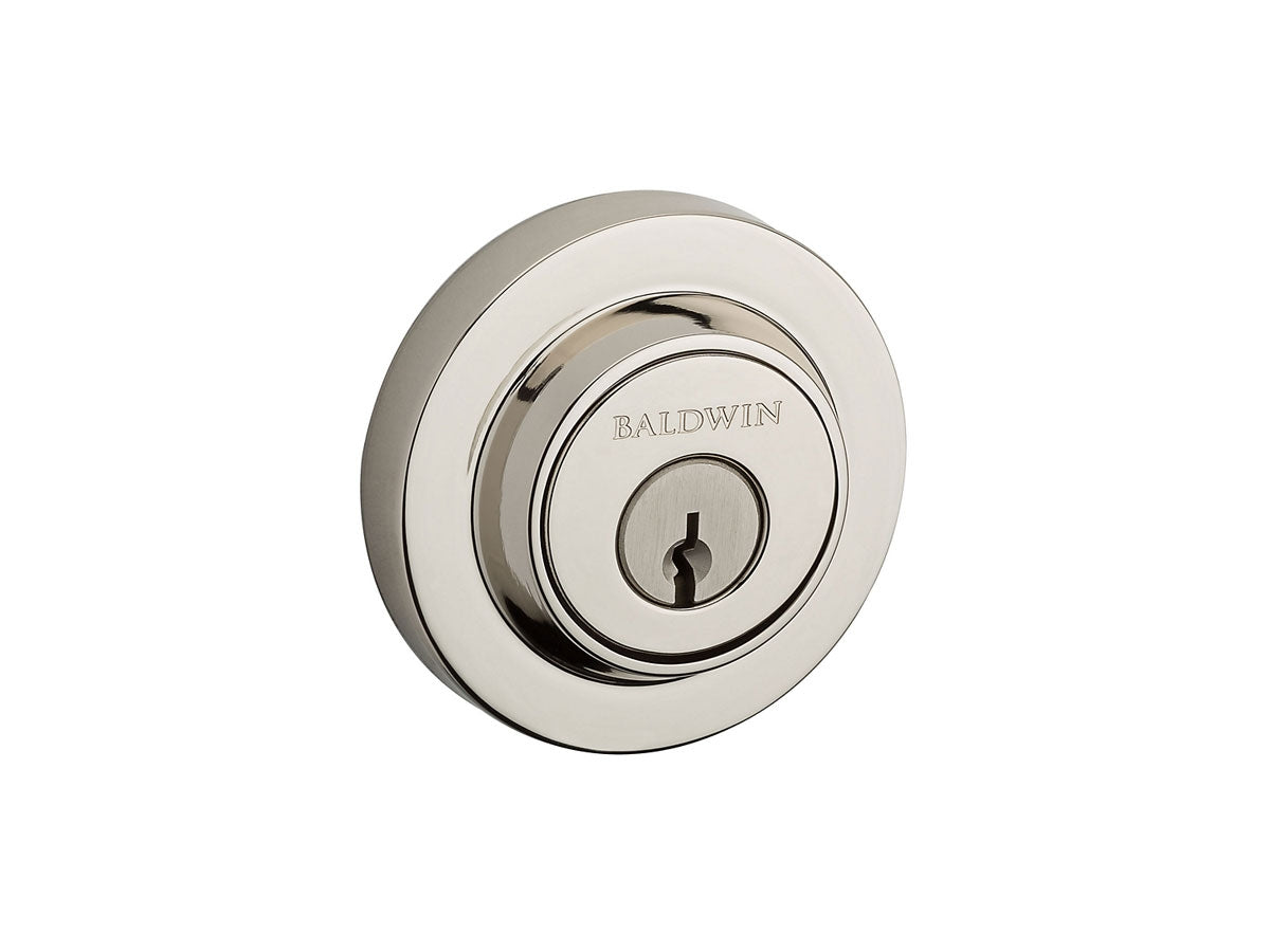 Baldwin Contemporary Round Reserve Brass Deadbolt