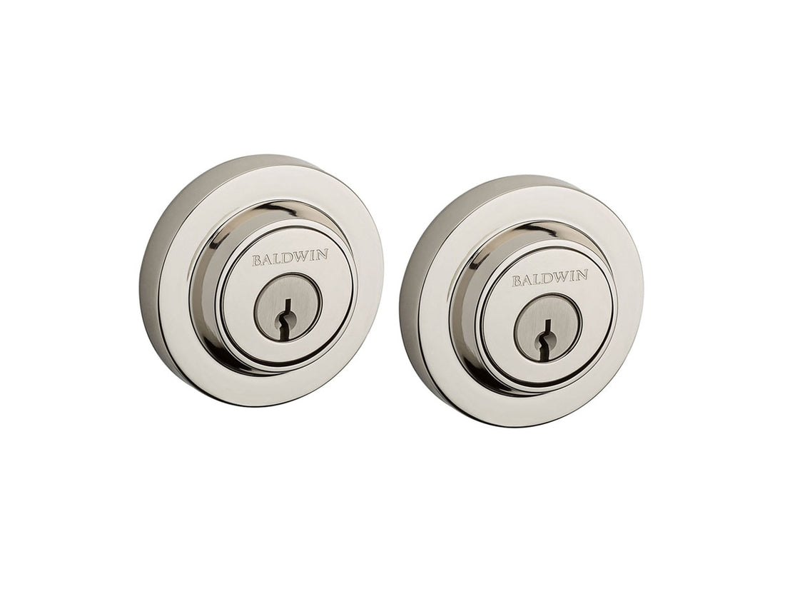 Baldwin Contemporary Round Reserve Brass Deadbolt