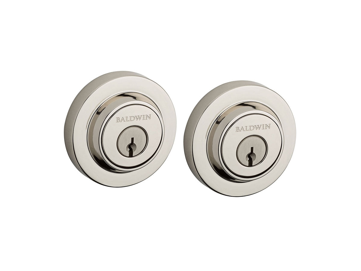 Baldwin Contemporary Round Reserve Brass Deadbolt