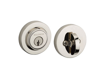 Baldwin Contemporary Round Reserve Brass Deadbolt