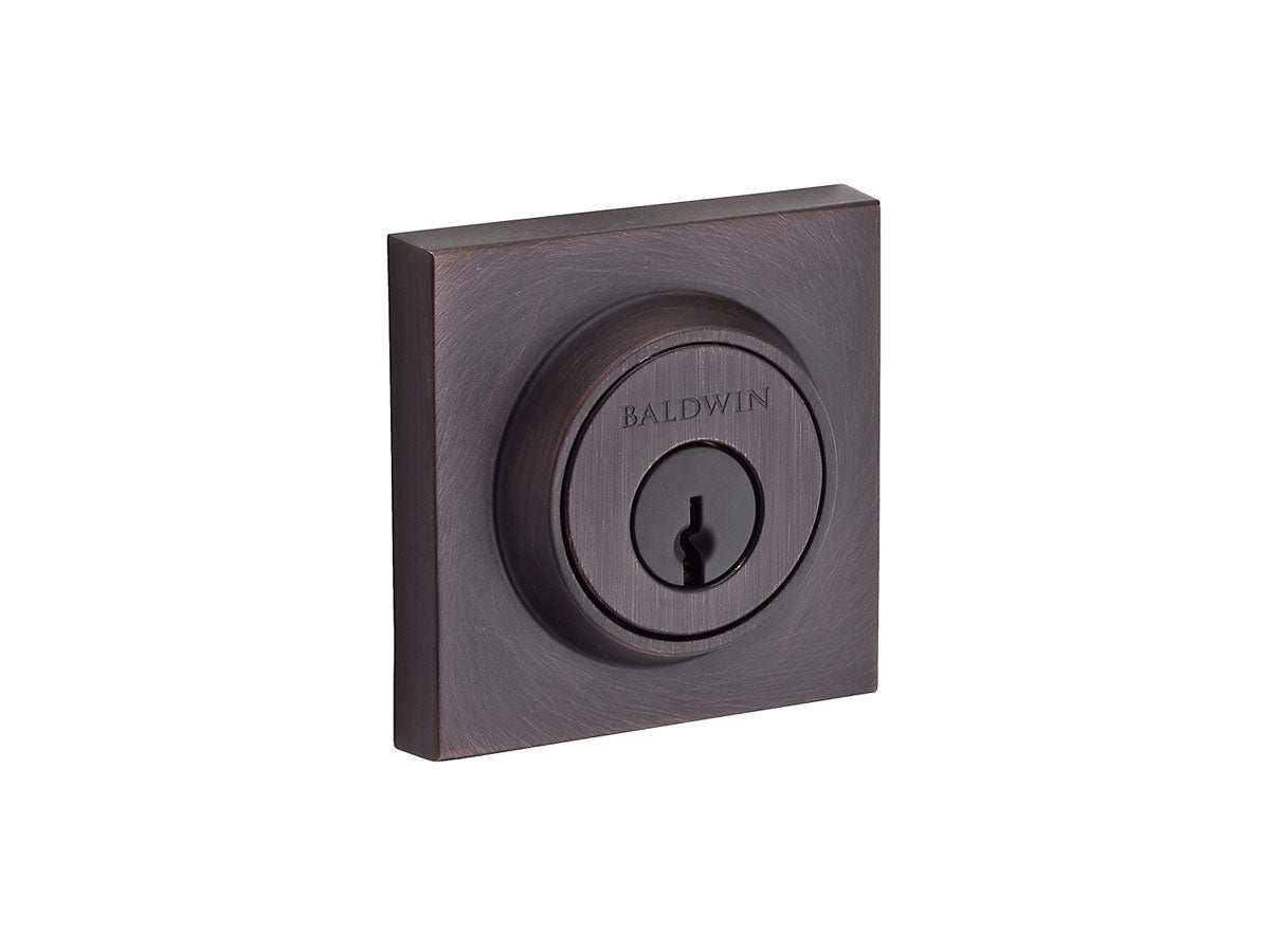 Baldwin Contemporary Square Reserve Brass Deadbolt