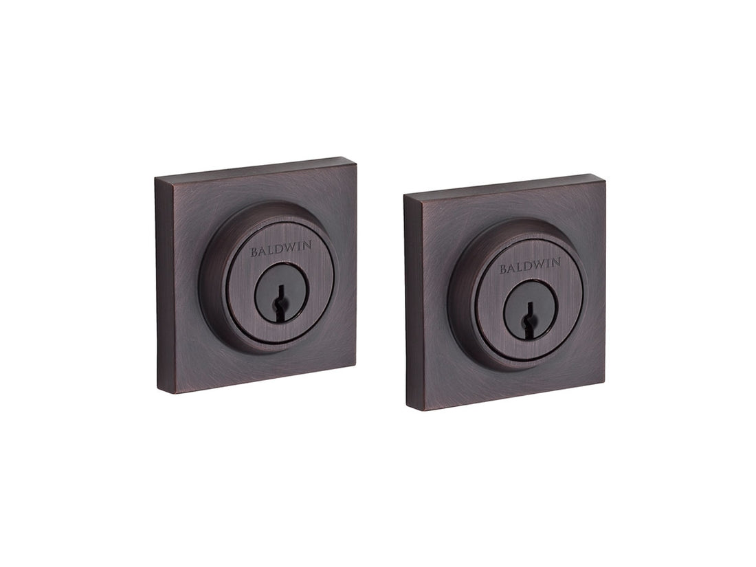 Baldwin Contemporary Square Reserve Brass Deadbolt