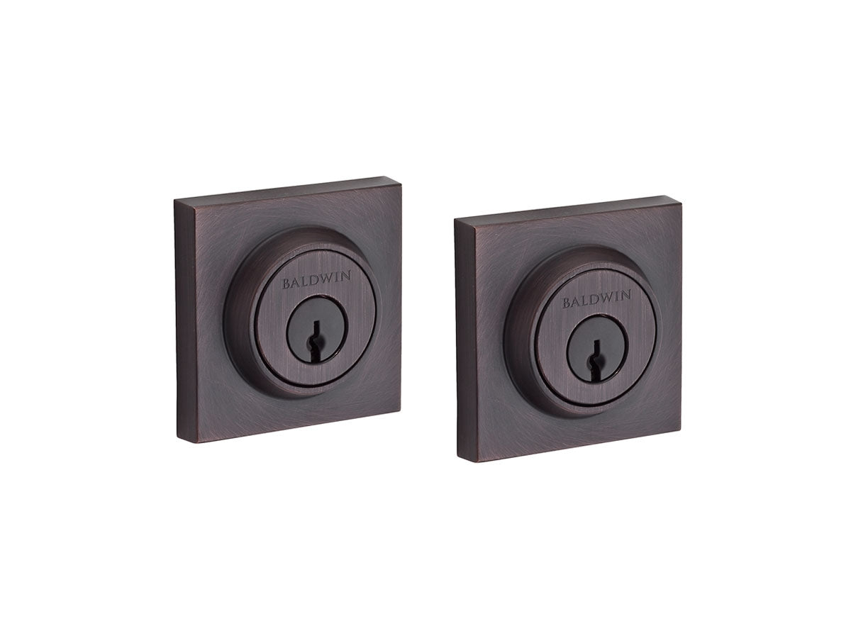 Baldwin Contemporary Square Reserve Brass Deadbolt