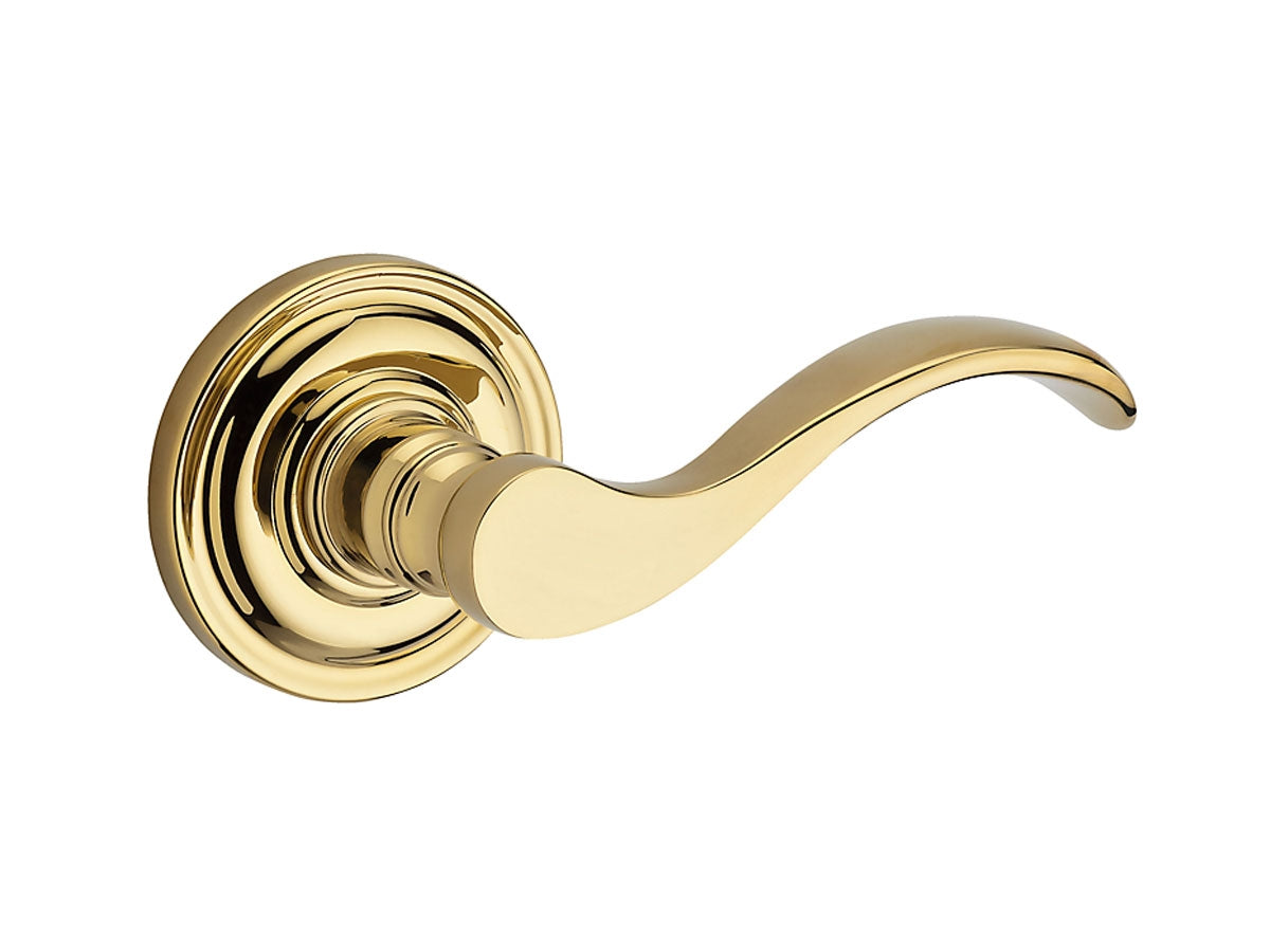 Baldwin Curve Reserve Brass Interior Door Lever