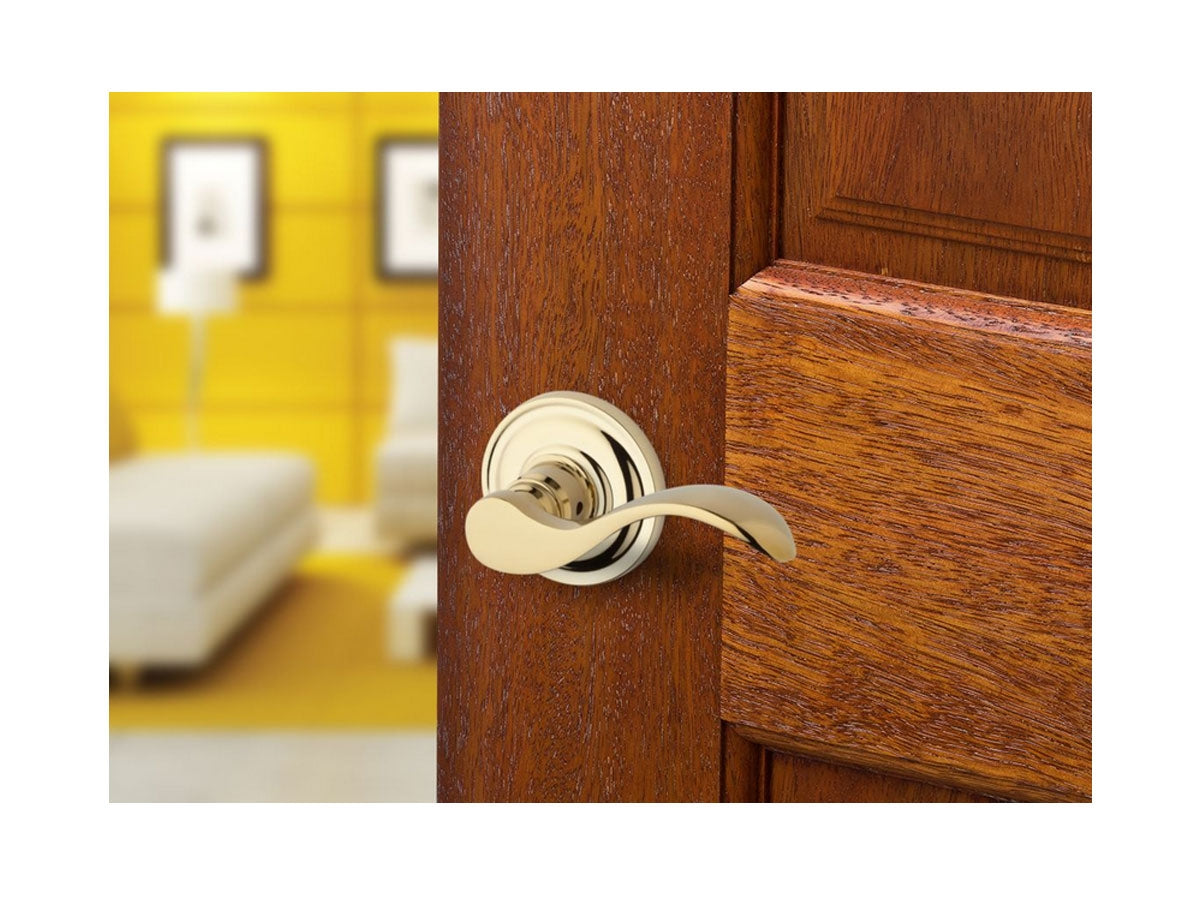 Baldwin Curve Reserve Brass Interior Door Lever