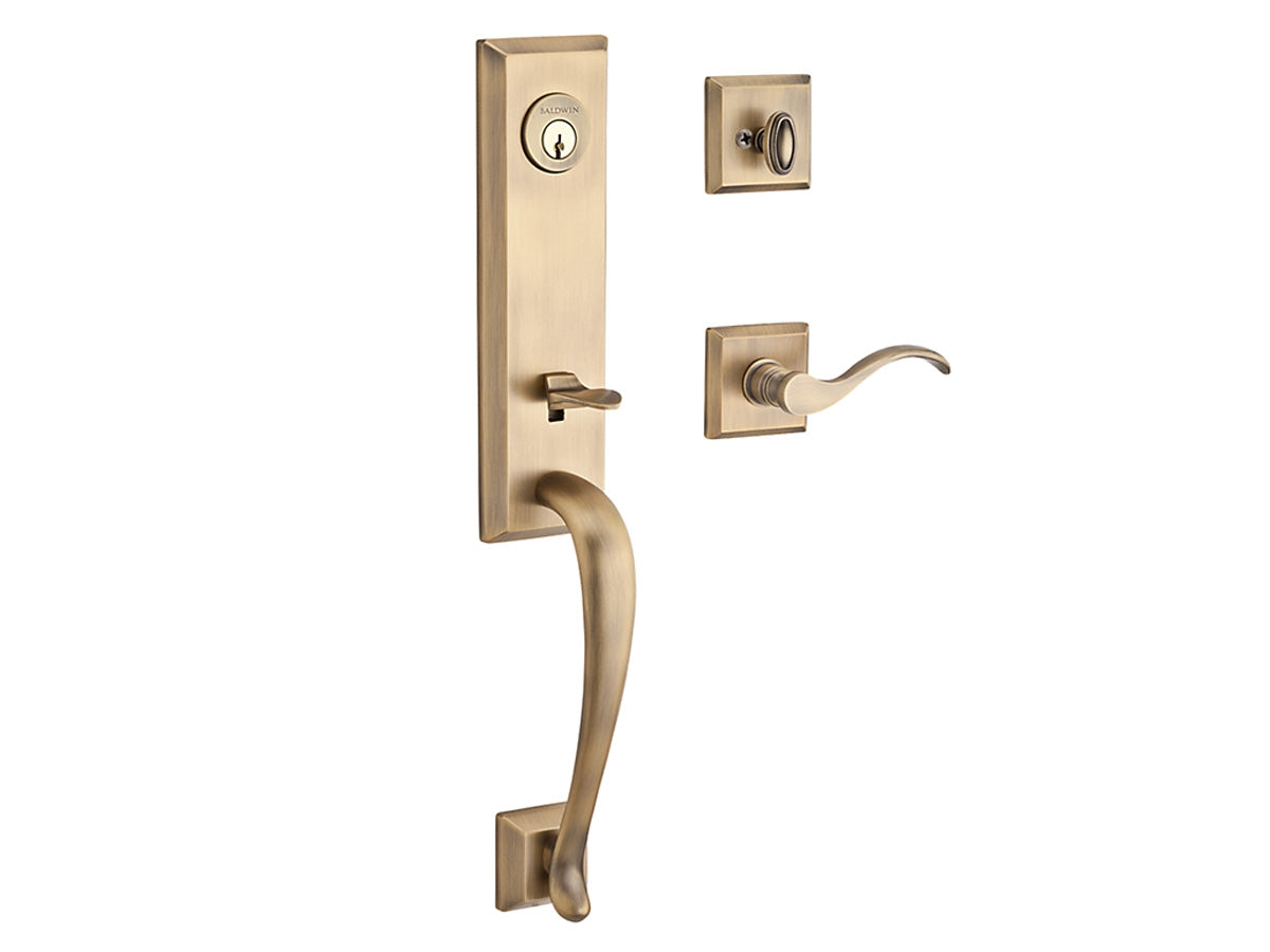 Baldwin Del Mar Handleset Matte Brass & Black 049