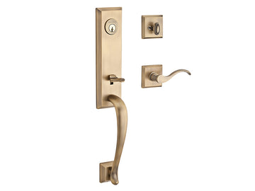 Baldwin Del Mar Handleset Matte Brass & Black 049