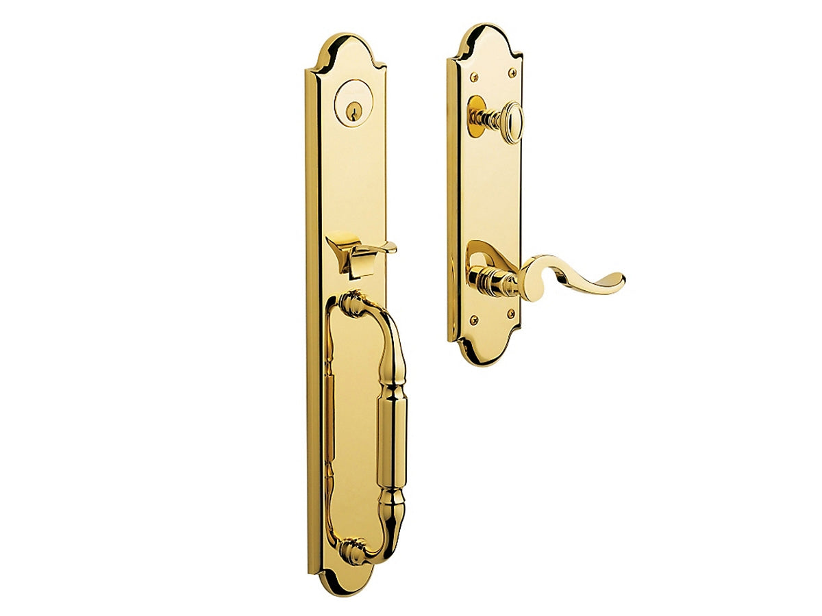 Baldwin Devonshire Emergency Egress Handleset Lifetime Polished Brass 003