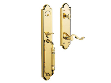 Baldwin Devonshire Emergency Egress Handleset Lifetime Polished Brass 003