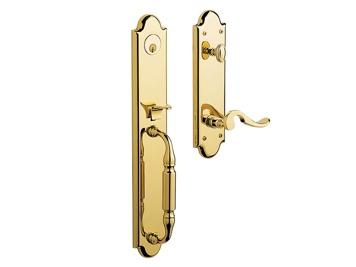Baldwin Devonshire Emergency Egress Handleset Non-Lacquered Brass 031