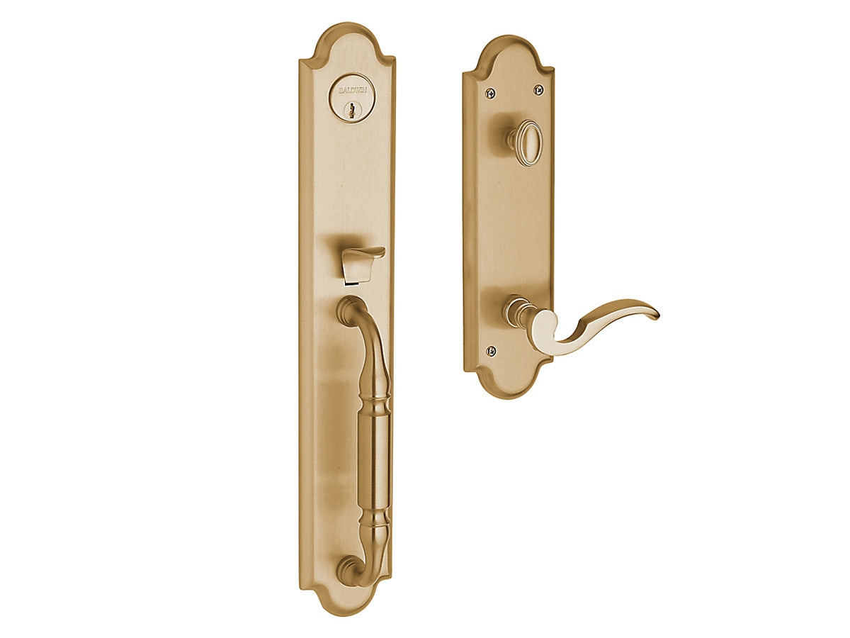 Baldwin Devonshire Emergency Egress Handleset Vintage Brass 033