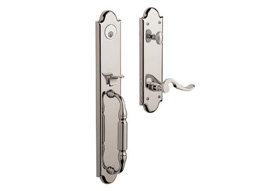 Baldwin Devonshire Emergency Egress Handleset Polished Nickel with Lifetime Finish 055