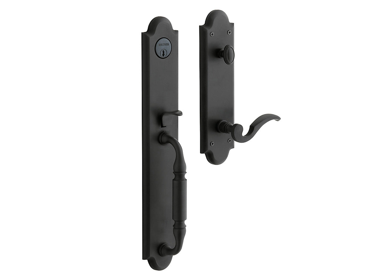 Baldwin Devonshire Emergency Egress Handleset Satin Black 190