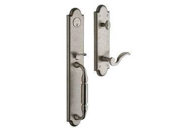 Baldwin Devonshire Emergency Egress Handleset Distressed Antique Nickel 452