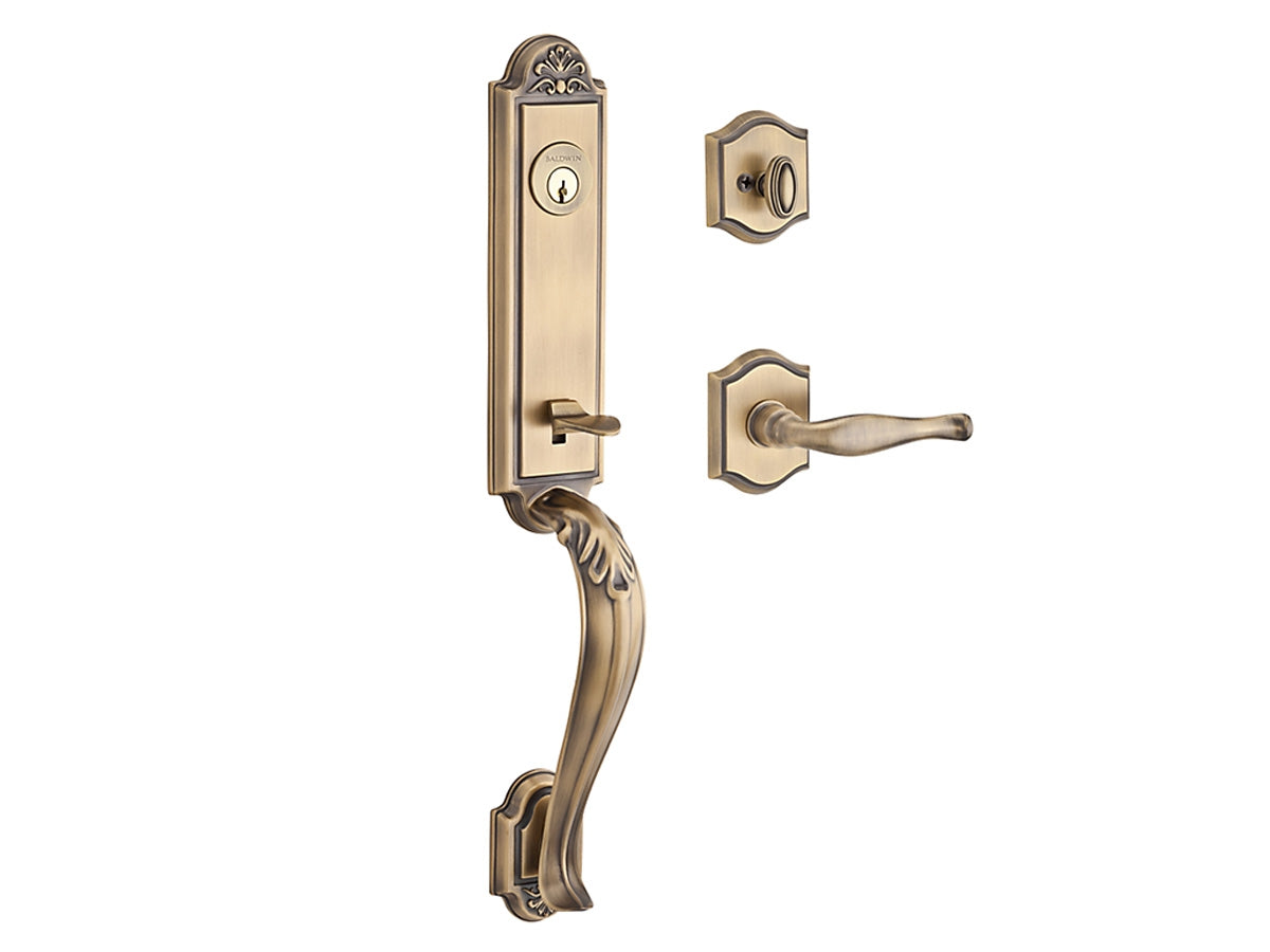 Baldwin Elizabeth Handleset Matte Brass & Black 049