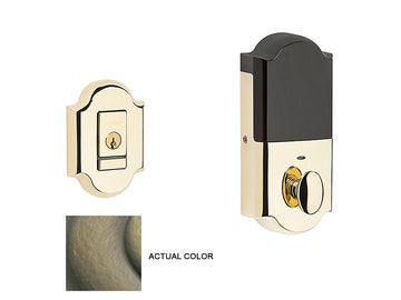 Baldwin Evolved Arched Deadbolt Satin Brass and Black 050
