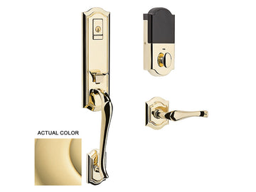 Baldwin Evolved Bethpage Handleset Non-Lacquered Brass 031
