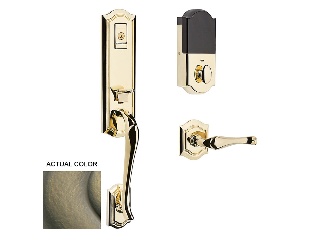Baldwin Evolved Bethpage Handleset Satin Brass and Black 050