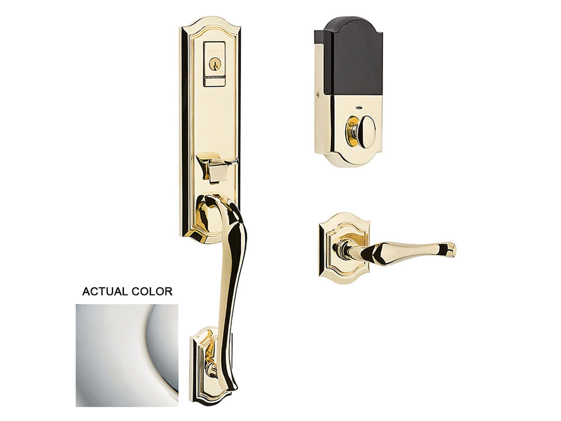 Baldwin Evolved Bethpage Handleset Polished Nickel with Lifetime Finish 055