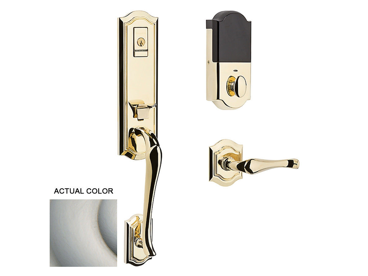 Baldwin Evolved Bethpage Handleset Satin Nickel with Lifetime Finish 056